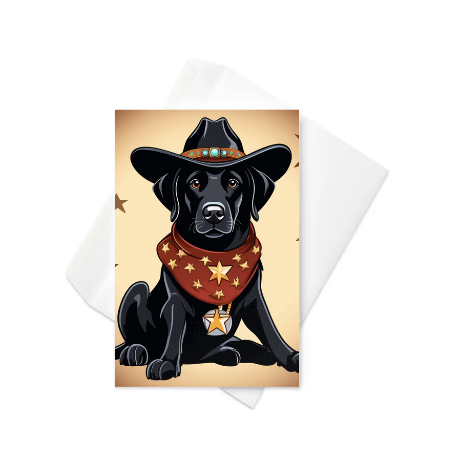 PugMug Custom Black Labrador Retriever Greeting Card