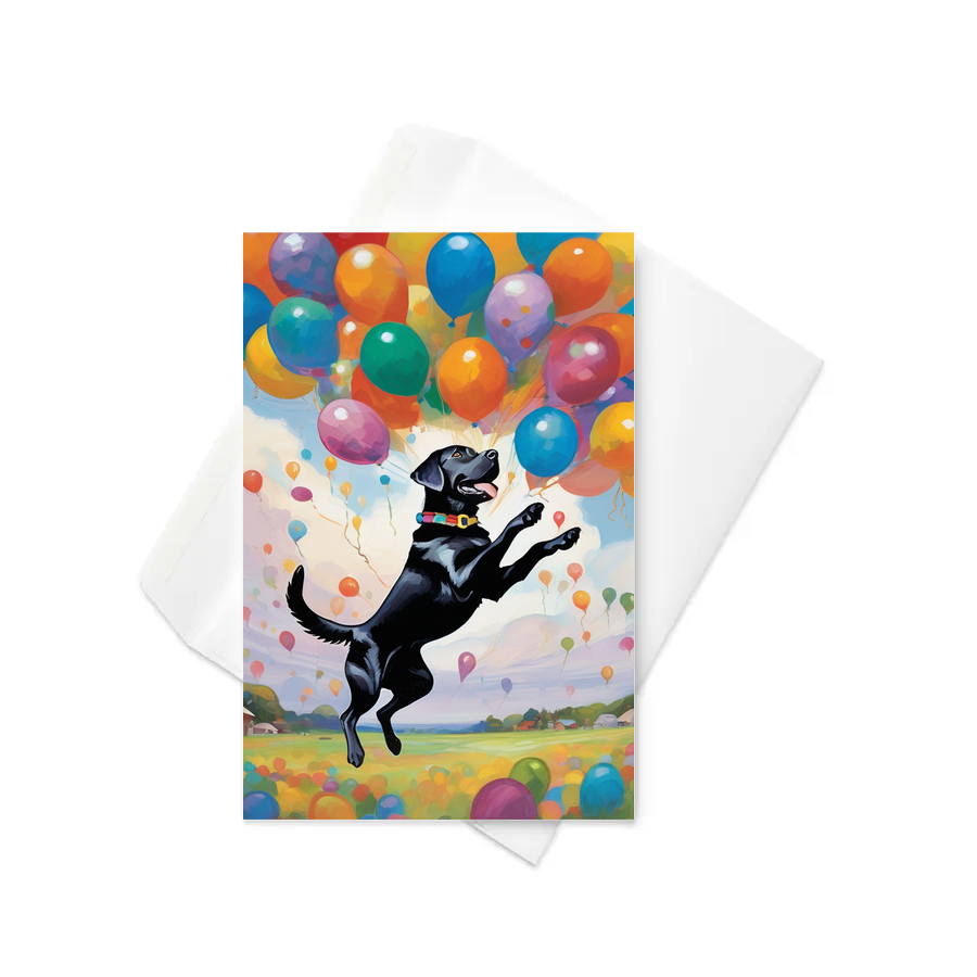 PugMug Custom Black Labrador Retriever Greeting Card