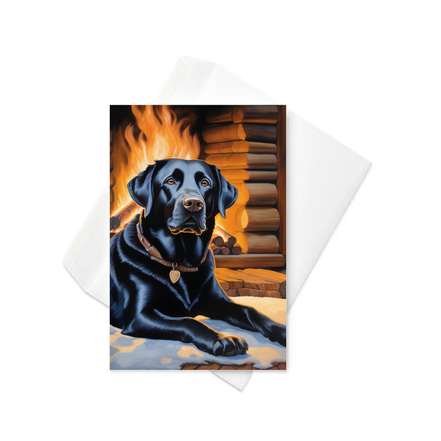 PugMug Custom Black Labrador Retriever Greeting Card