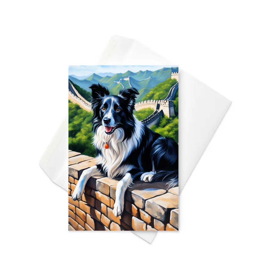 PugMug Custom Border Collie Greeting Card