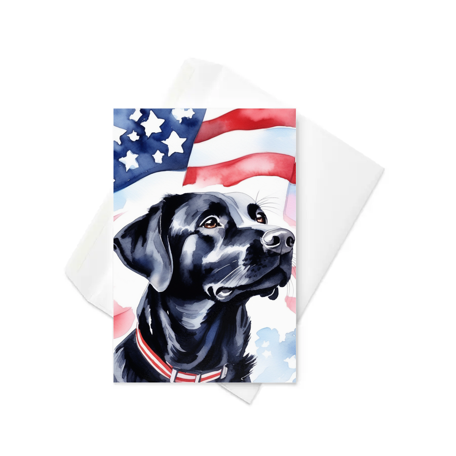 PugMug Custom Black Labrador Retriever Greeting Card