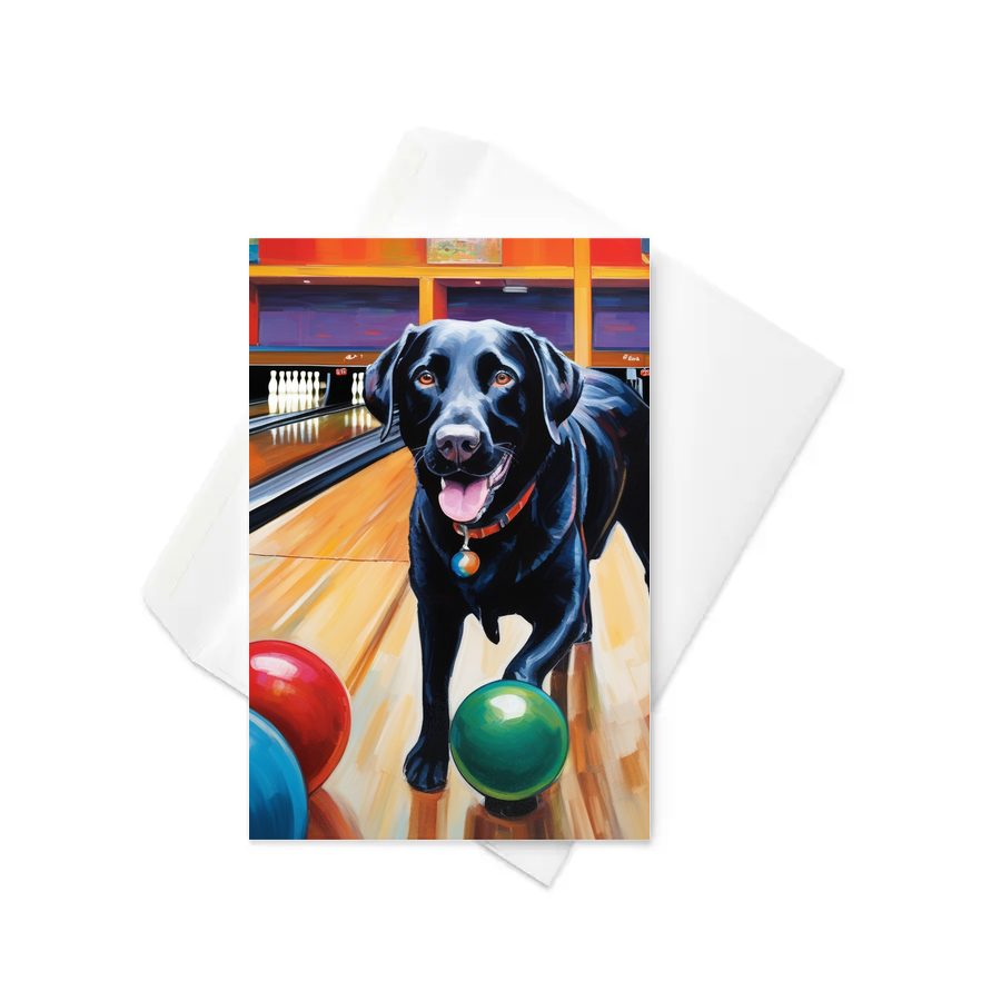PugMug Custom Black Labrador Retriever Greeting Card