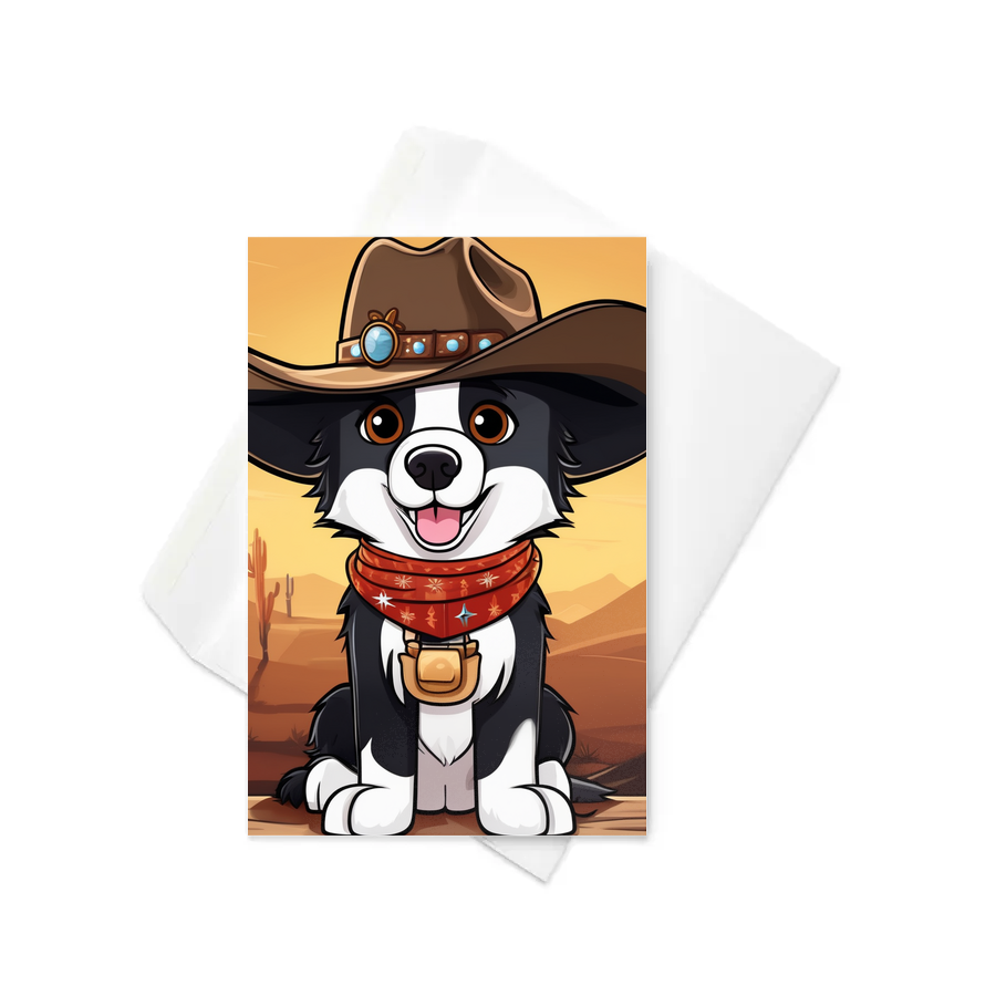 PugMug Custom Border Collie Greeting Card