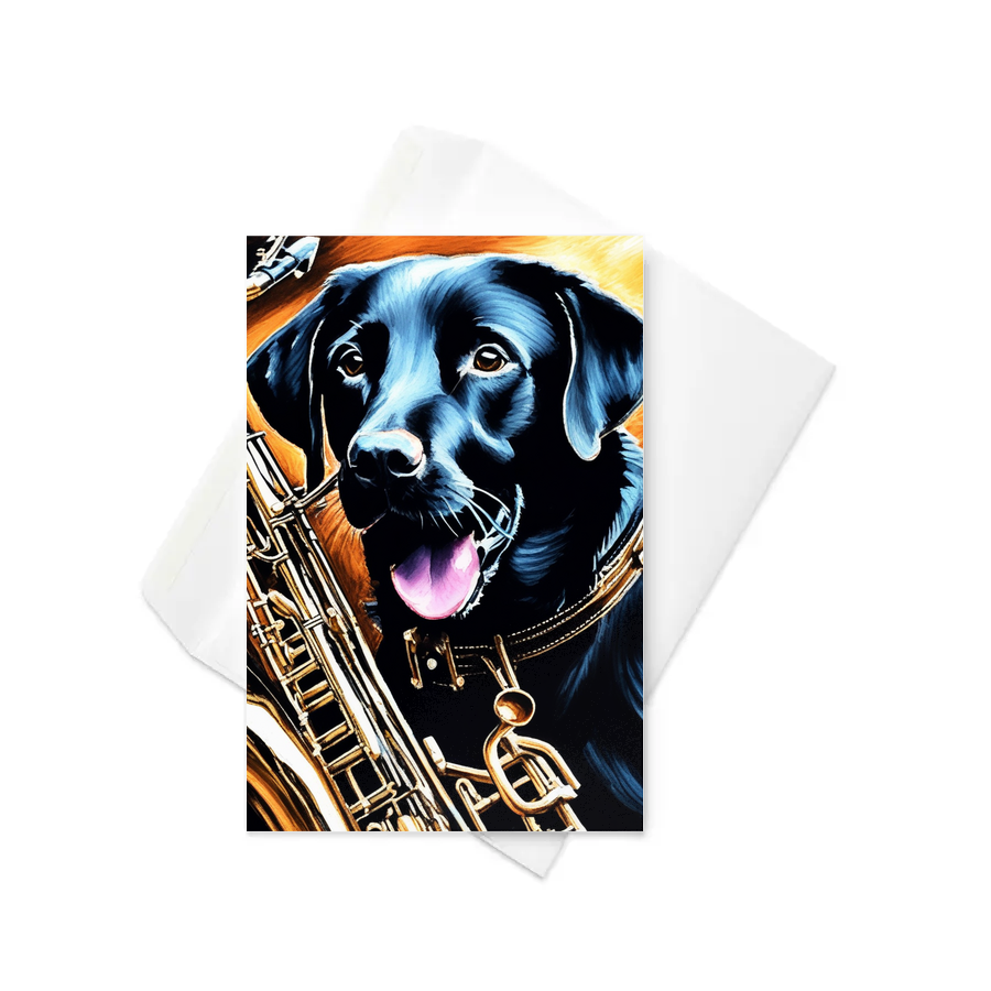 PugMug Custom Black Labrador Retriever Greeting Card