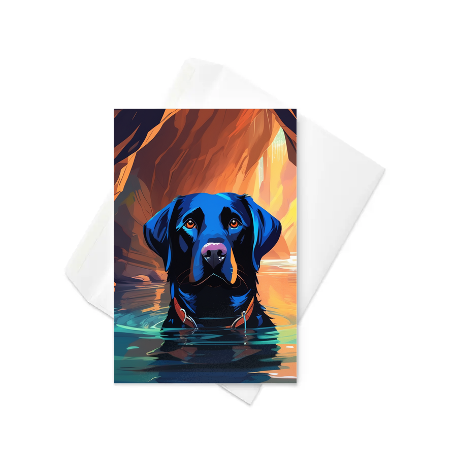PugMug Custom Black Labrador Retriever Greeting Card