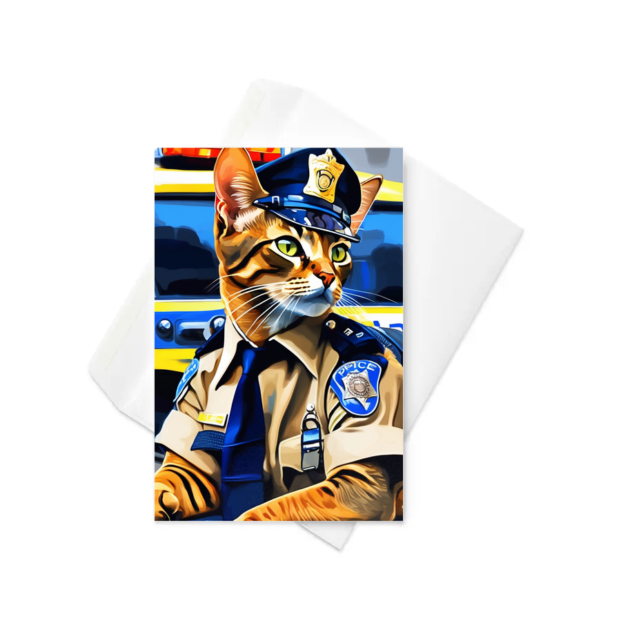 PugMug Custom Tabby Abyssinian Cat Greeting Card