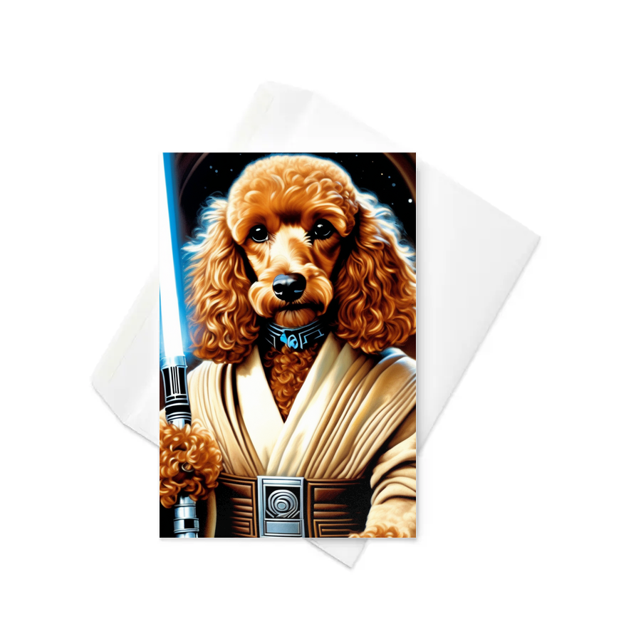 PugMug Custom Tan Poodle Greeting Card