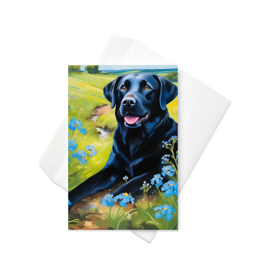 PugMug Custom Black Labrador Retriever Greeting Card