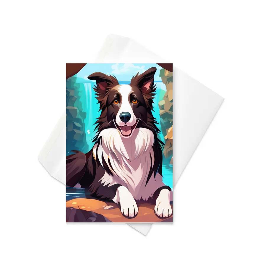 PugMug Custom Border Collie Greeting Card