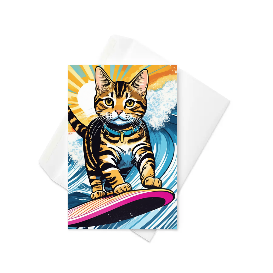 PugMug Custom Tabby American Shorthair Cat Greeting Card