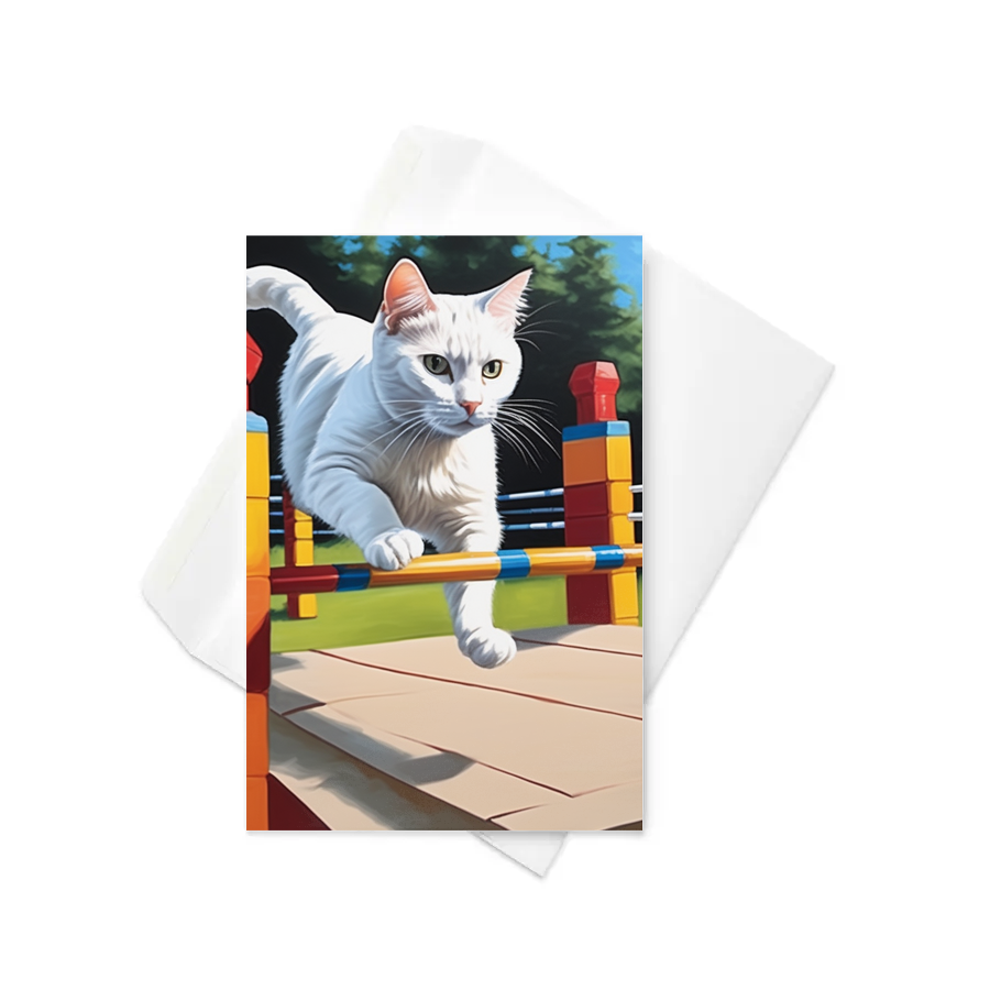 PugMug Custom White Companion Cat Greeting Card