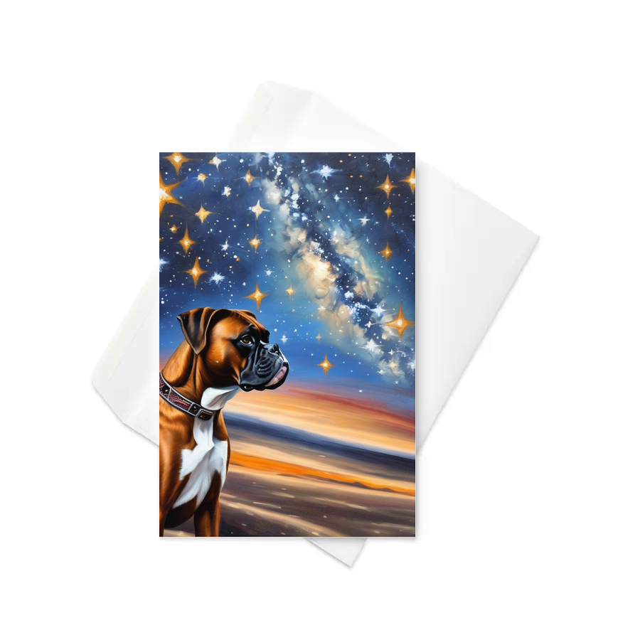 PugMug Custom Boxer Dog Greeting Card
