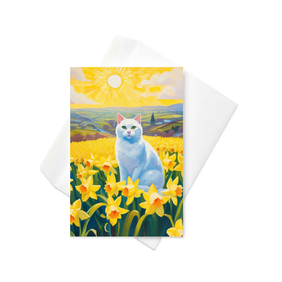 PugMug Custom White Companion Cat Greeting Card