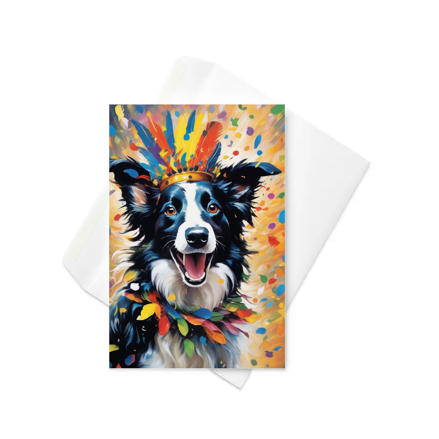 PugMug Custom Border Collie Greeting Card