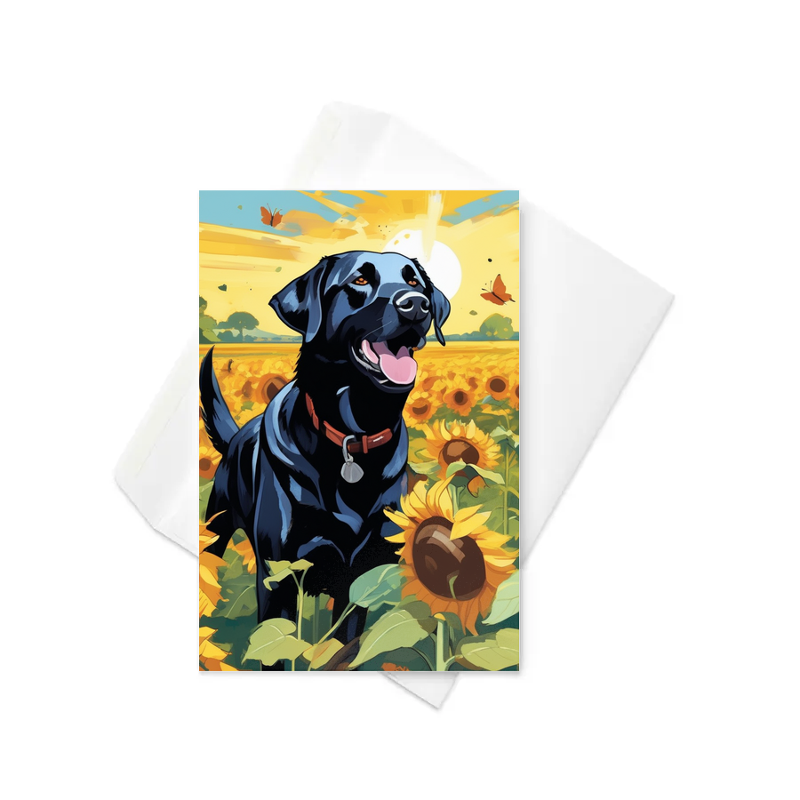 PugMug Custom Black Labrador Retriever Greeting Card