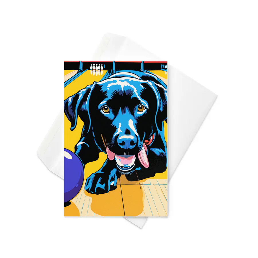 PugMug Custom Black Labrador Retriever Greeting Card