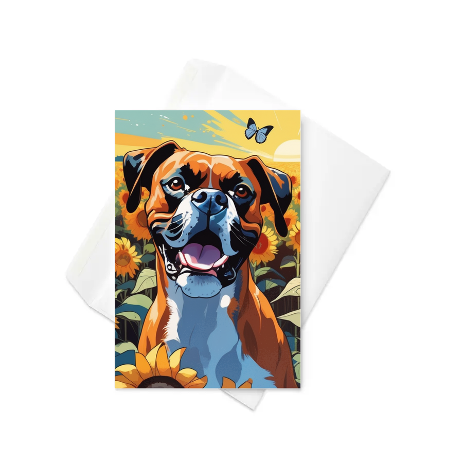PugMug Custom Boxer Dog Greeting Card