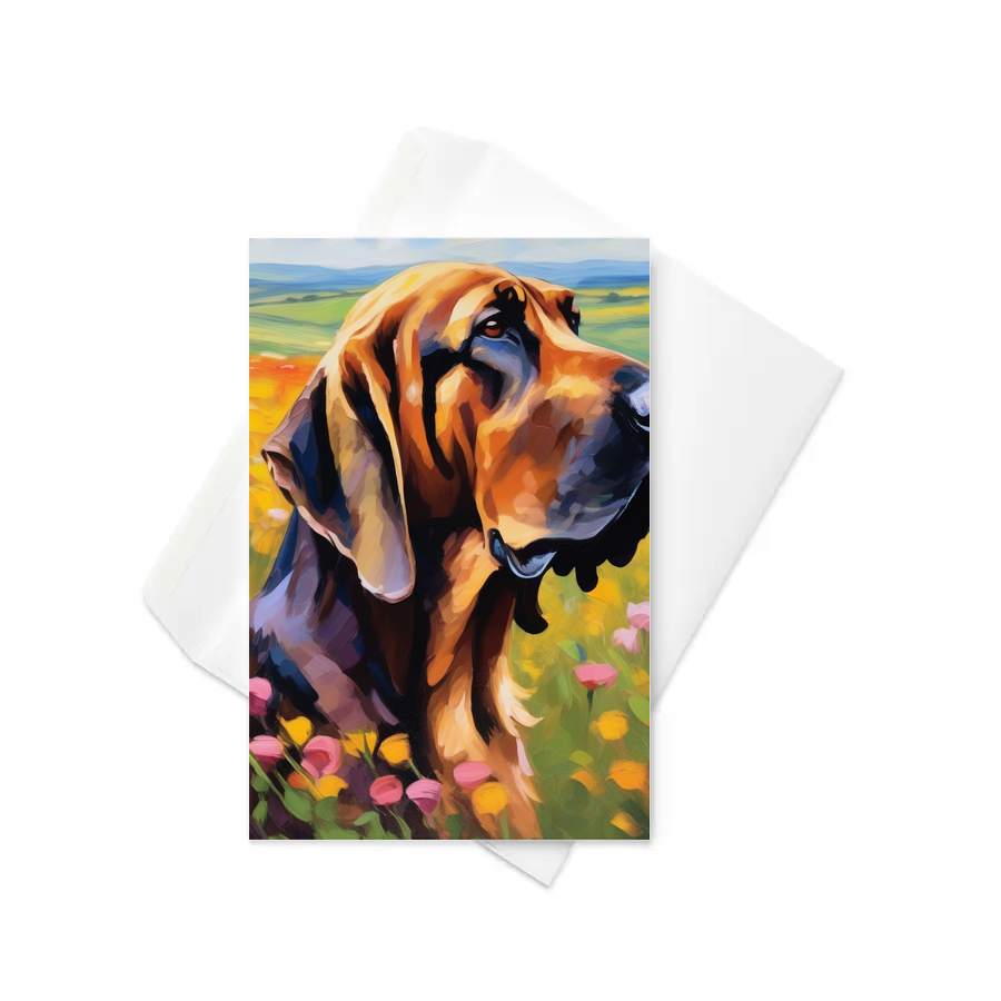 PugMug Custom Bloodhound Greeting Card