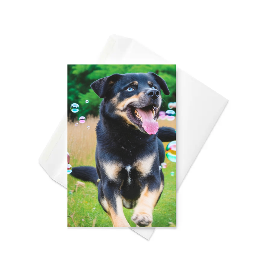 PugMug Custom Blue Greeting Card
