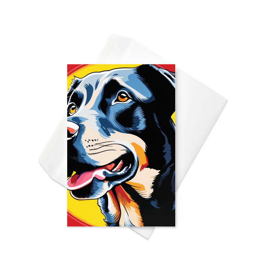 PugMug Custom Black Labrador Retriever Greeting Card
