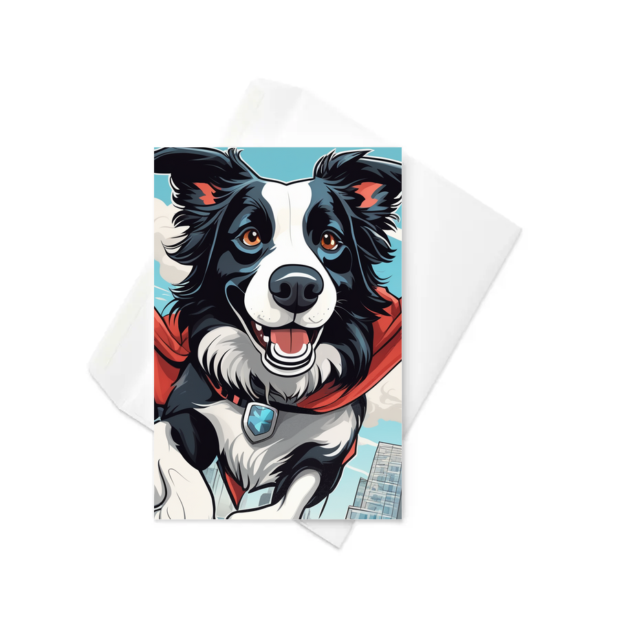 PugMug Custom Border Collie Greeting Card