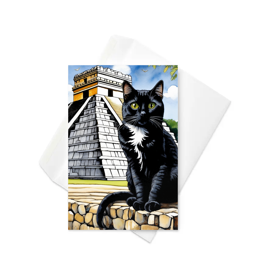 PugMug Custom Black Ragdoll Cat Greeting Card