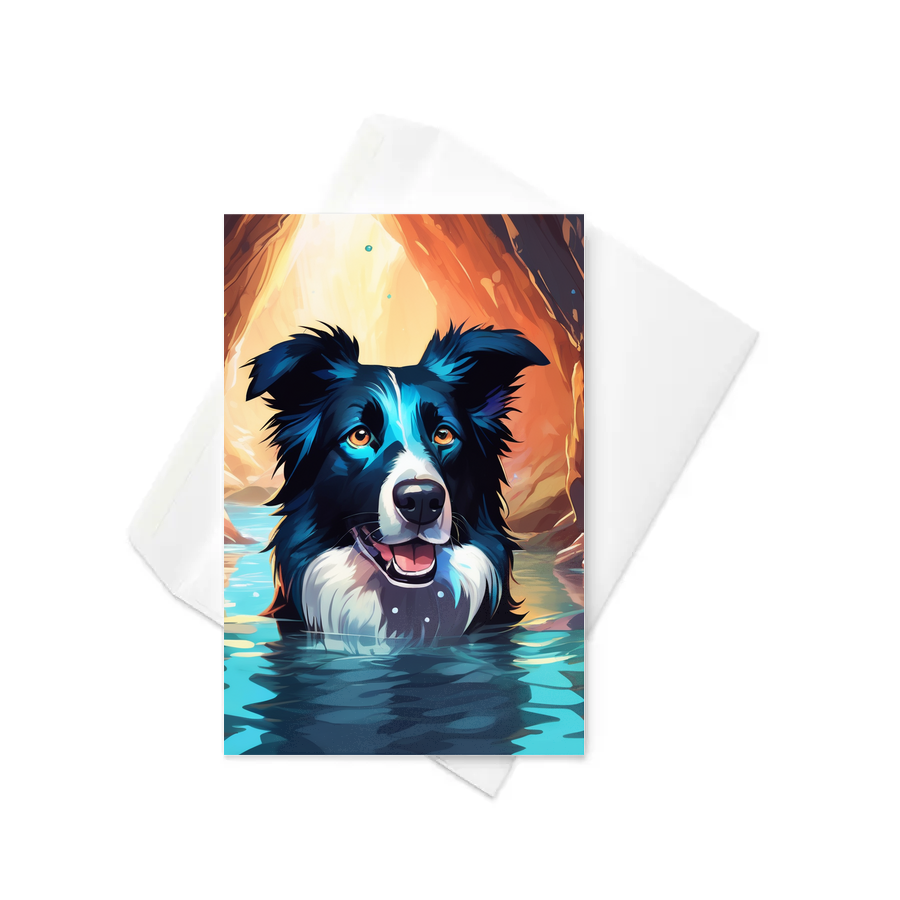 PugMug Custom Border Collie Greeting Card