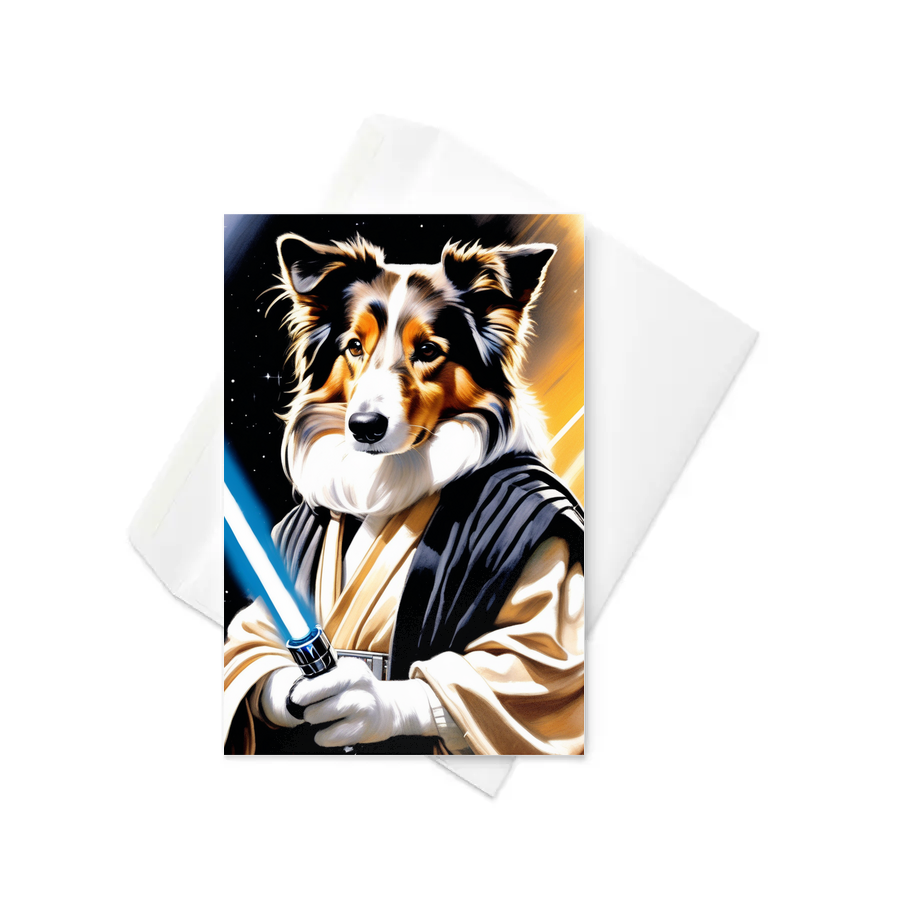 PugMug Custom Collie Greeting Card