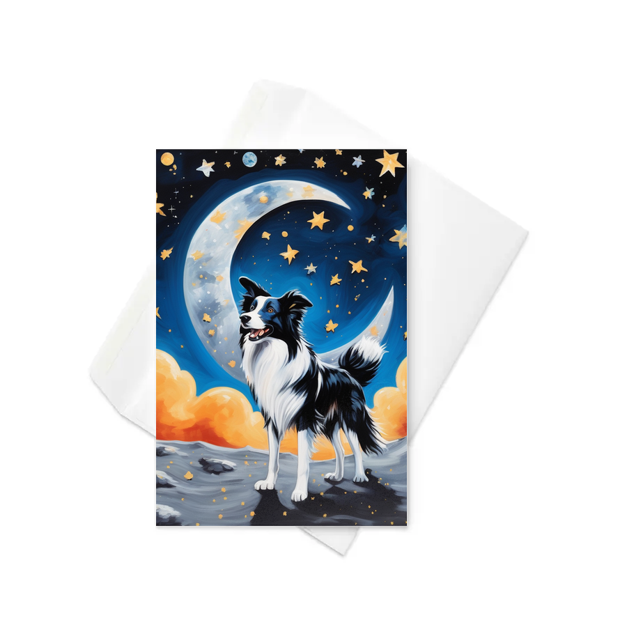PugMug Custom Border Collie Greeting Card