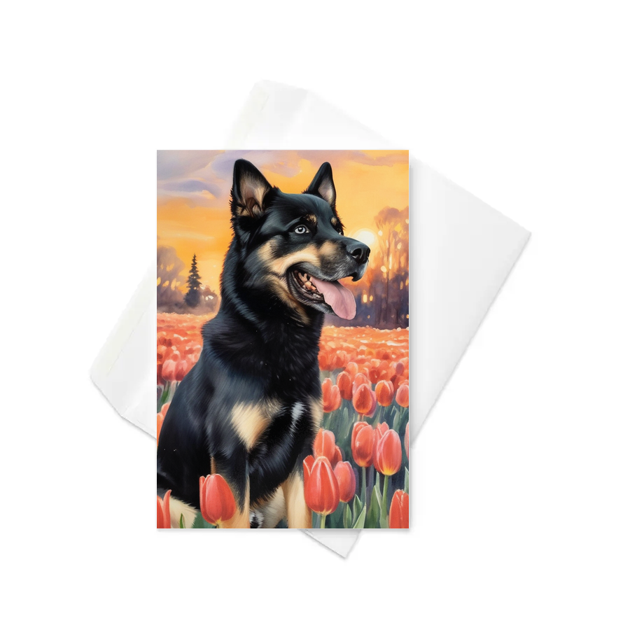 PugMug Custom Blue Greeting Card