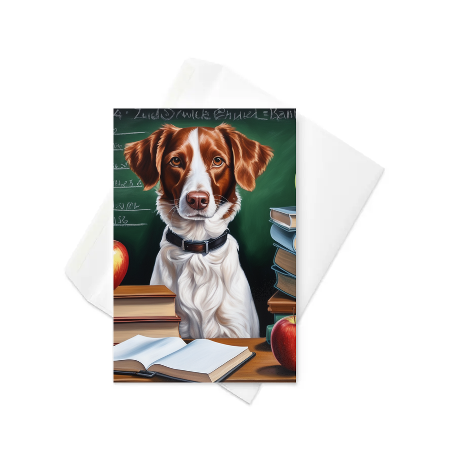 PugMug Custom Brittany Dog Greeting Card