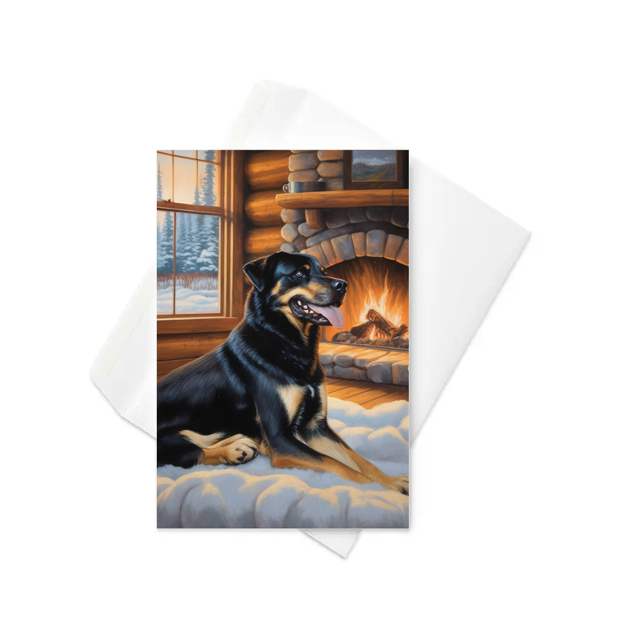 PugMug Custom Blue Greeting Card