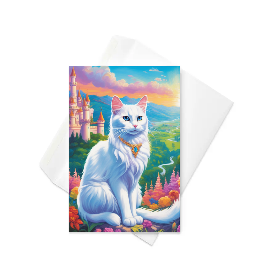 PugMug Custom White Companion Cat Greeting Card
