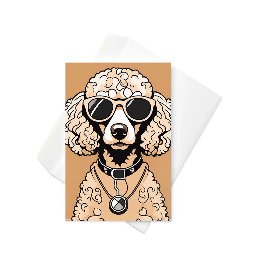 PugMug Custom Tan Poodle Greeting Card