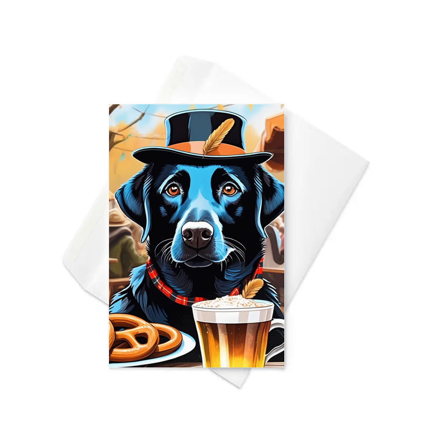 PugMug Custom Black Labrador Retriever Greeting Card