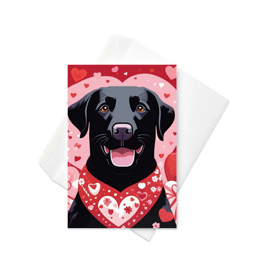 PugMug Custom Black Labrador Retriever Greeting Card