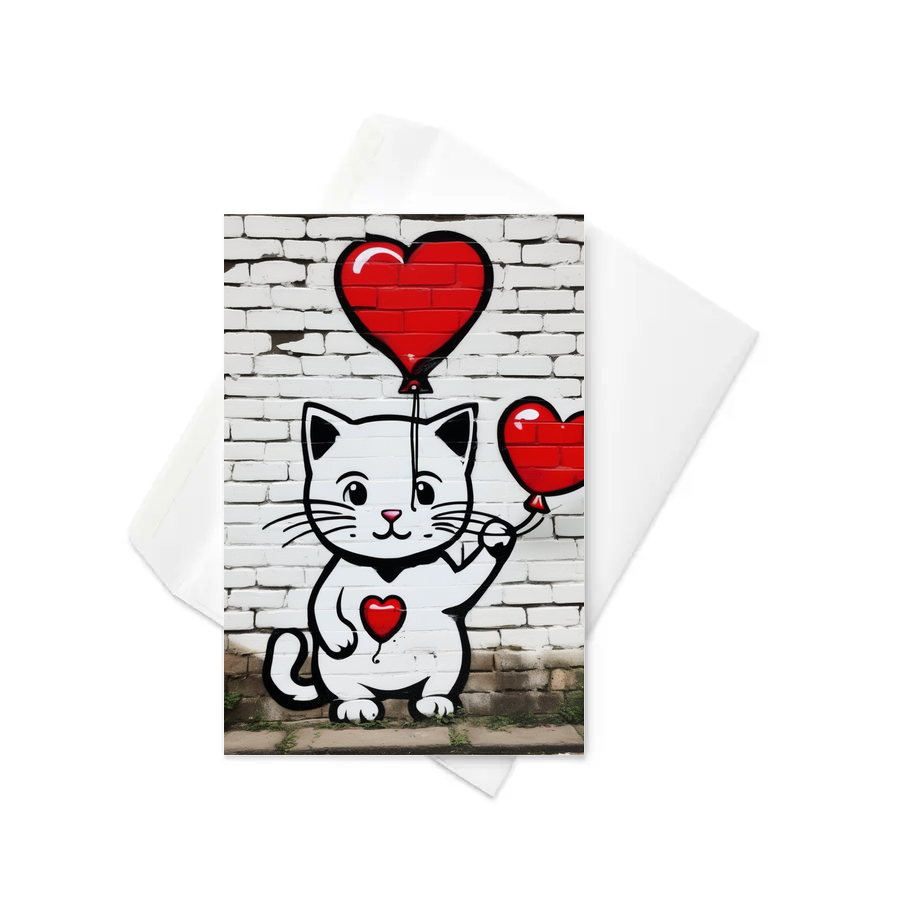 PugMug Custom White Companion Cat Greeting Card