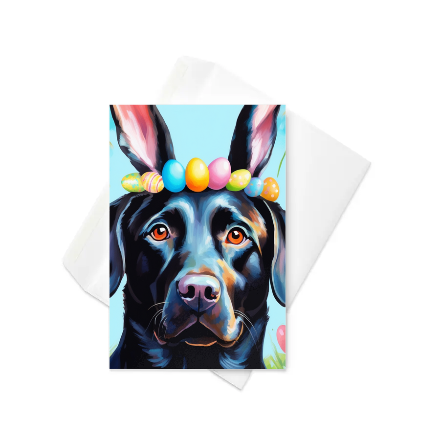 PugMug Custom Black Labrador Retriever Greeting Card