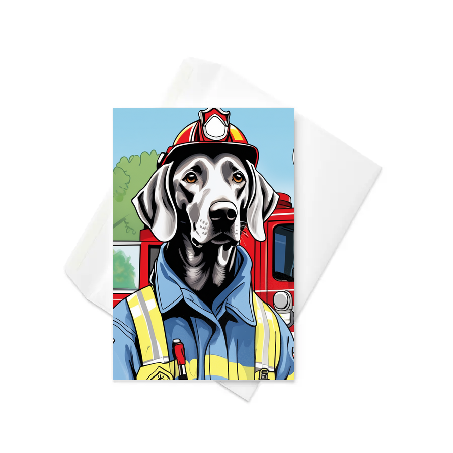 PugMug Custom Weimaraner Greeting Card