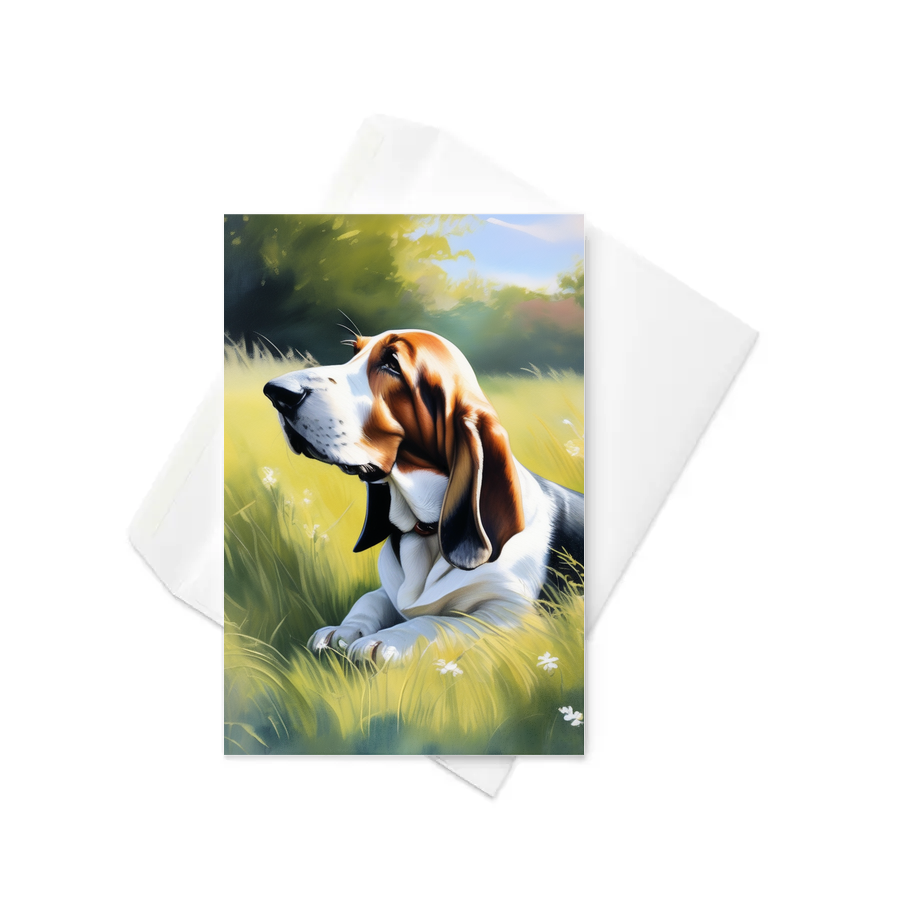 PugMug Custom Basset Hound Greeting Card