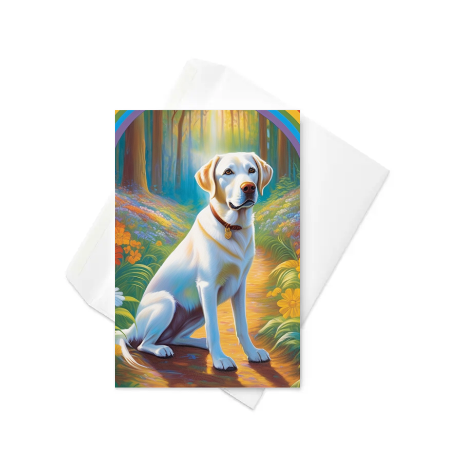 PugMug Custom White Labrador Retriever Greeting Card