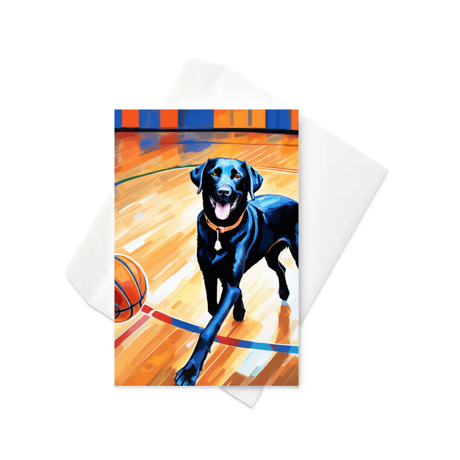 PugMug Custom Black Labrador Retriever Greeting Card