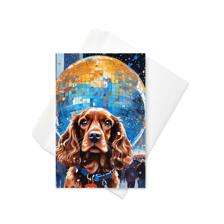 PugMug Custom Cocker Spaniel Greeting Card