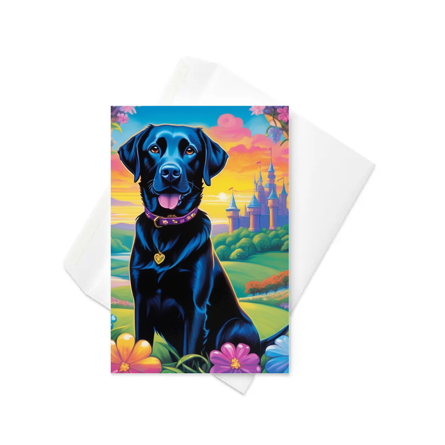 PugMug Custom Black Labrador Retriever Greeting Card