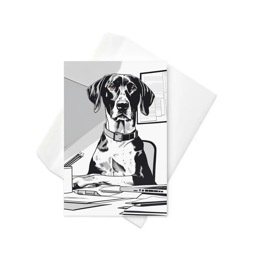 PugMug Custom Pointer Dog Greeting Card