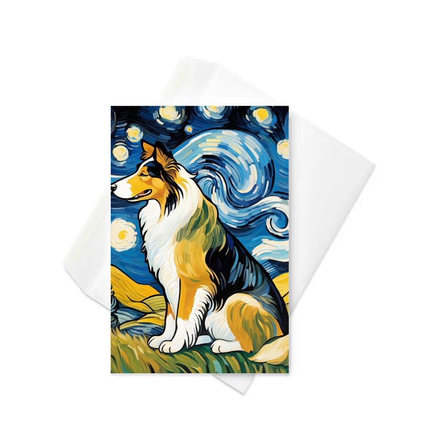 PugMug Custom Collie Greeting Card