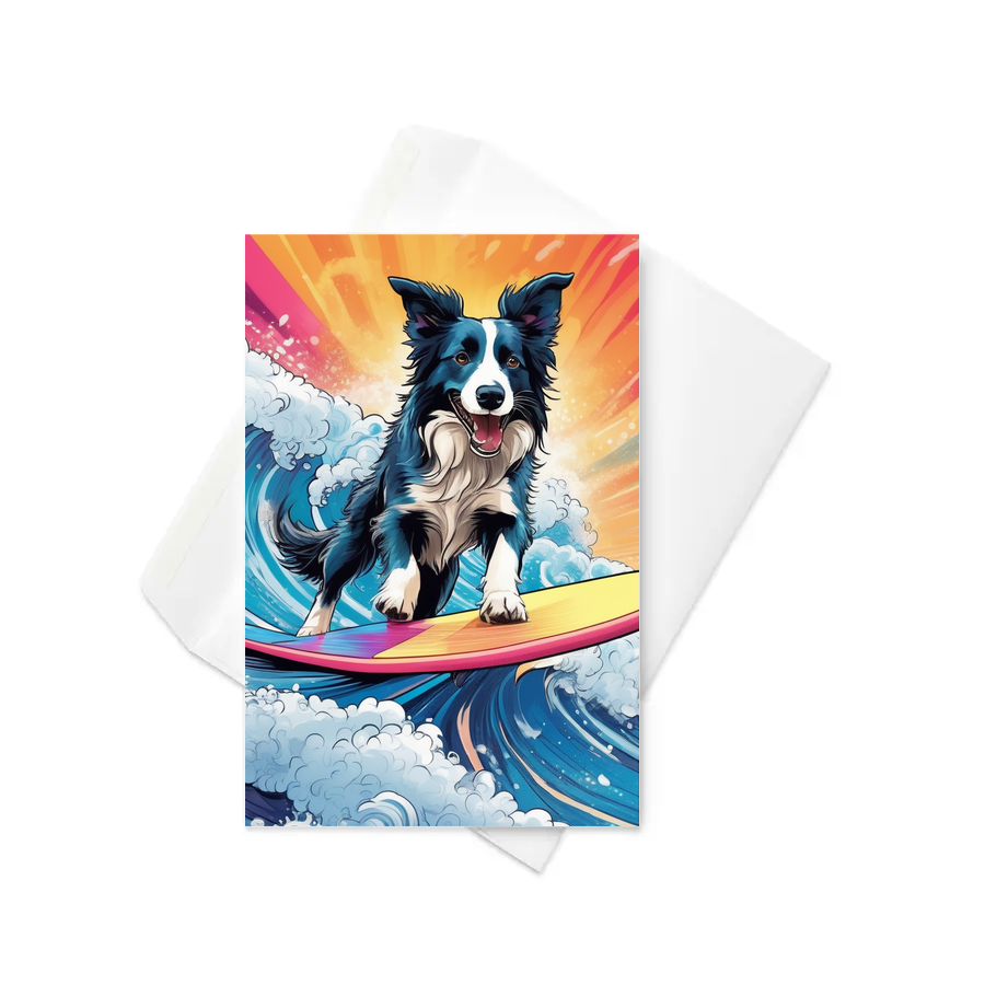 PugMug Custom Border Collie Greeting Card