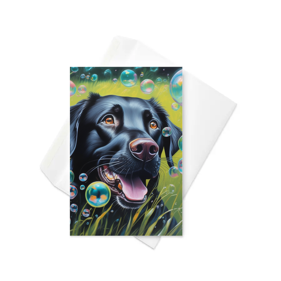 PugMug Custom Black Labrador Retriever Greeting Card