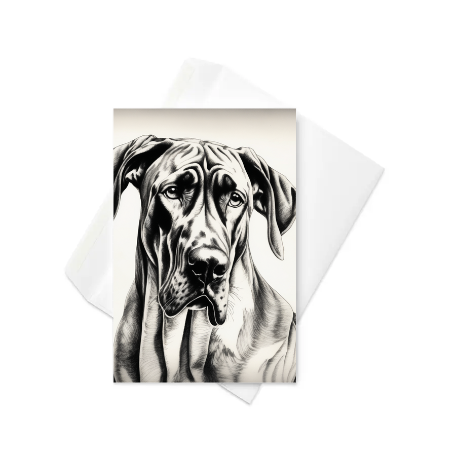 PugMug Custom Great Dane Greeting Card