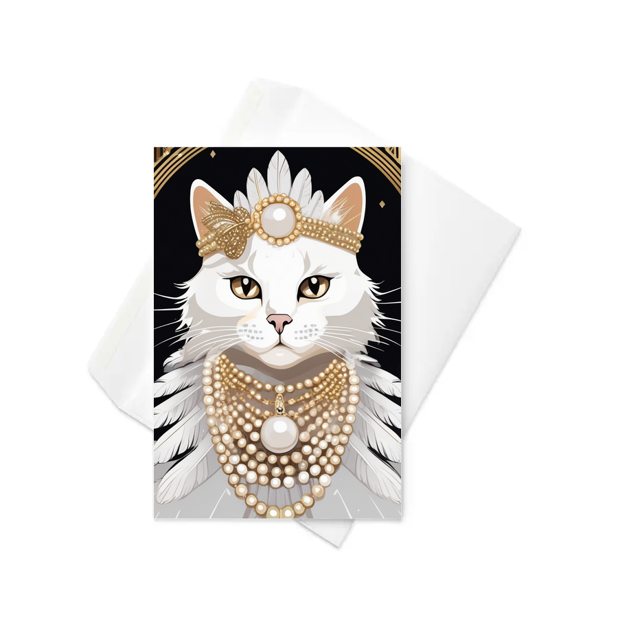 PugMug Custom White Companion Cat Greeting Card